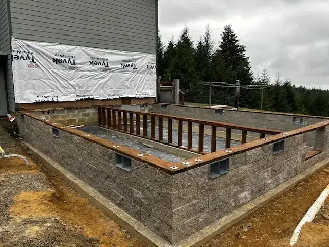 Custom Home Addition build progress step 2, Bandon Oregon
