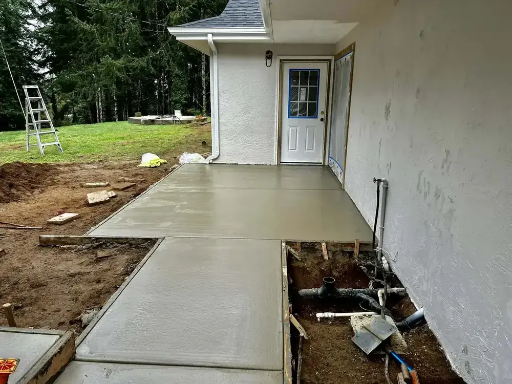 Home Exterior Renovation build progress step 1, Bandon Oregon